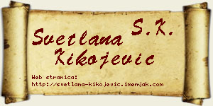 Svetlana Kikojević vizit kartica